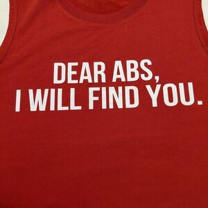 Women's Red and White Gym Top Large Arm Holes Muscle Shirt 3XL